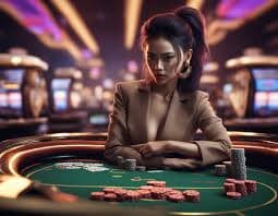 Live blackjack dealer table